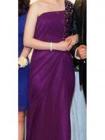 Stunning purple one shoulder evening dress as new!
