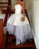 Short White fashionable wedding dress