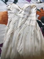 Stunning Nicole Miller Ivory Silk Strapless Wedding Gown